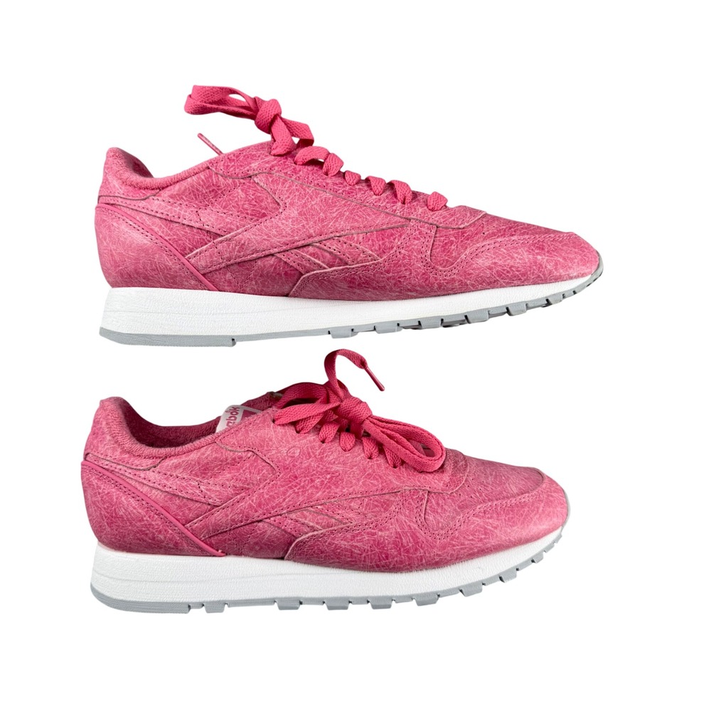 Reebok Classic Leather Eames Astro Pink Distressed Sneakers FZ5860 Womens 7 NICE